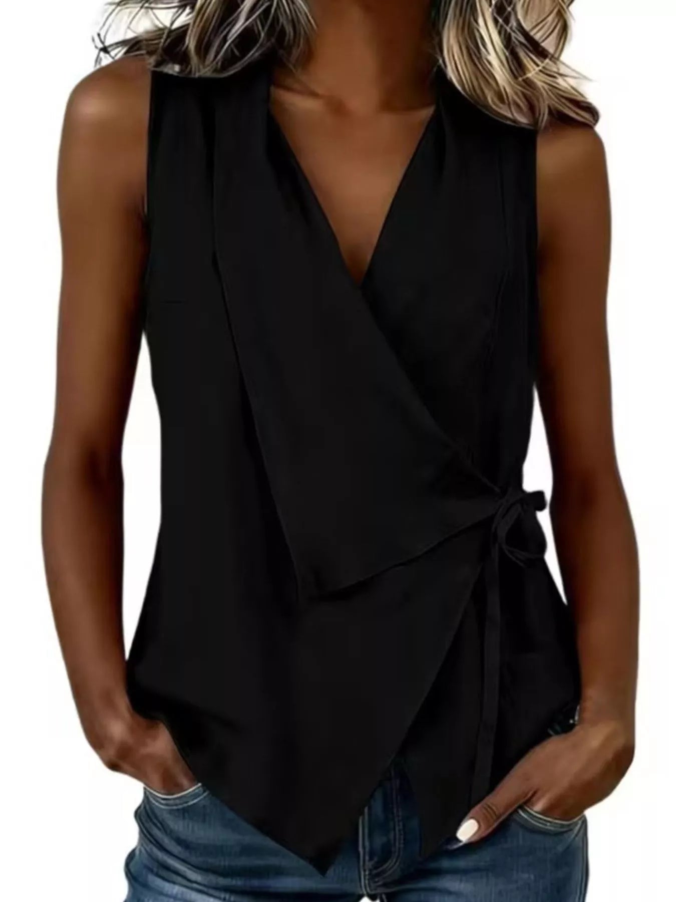 Tie Detail Sleeveless Top