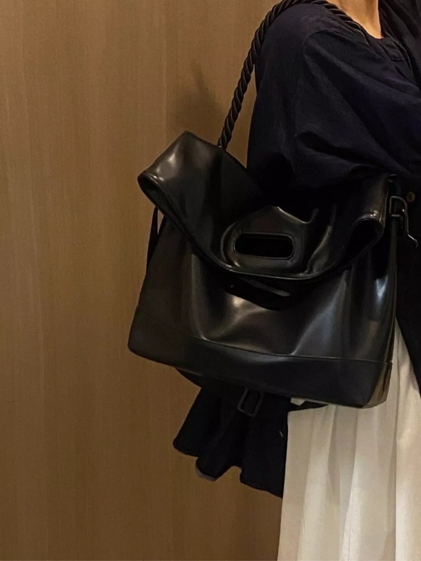 PU Leather Oversized Tote Bag