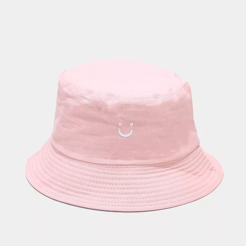 Embroidered Smiley Face Bucket Hat