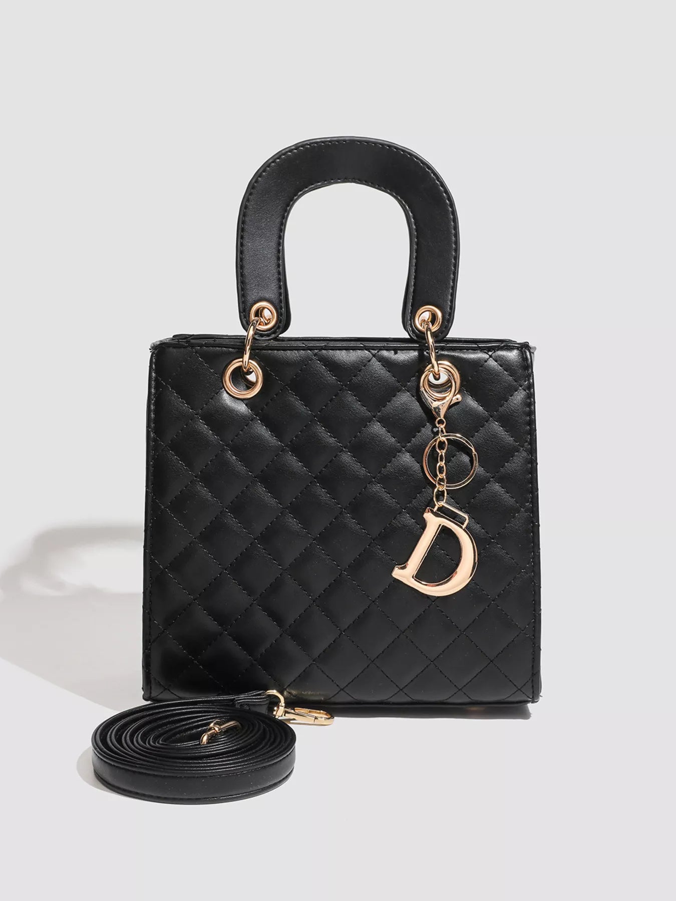 Quilted Top Handle Handbag