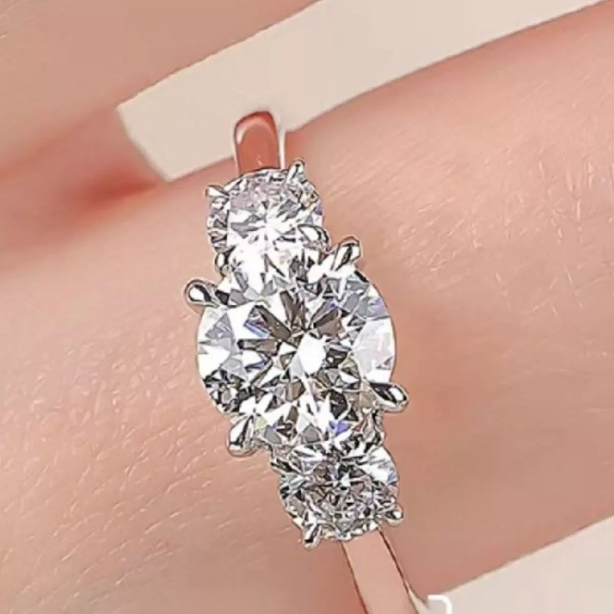 4 Carat Moissanite 925 Sterling Silver Ring