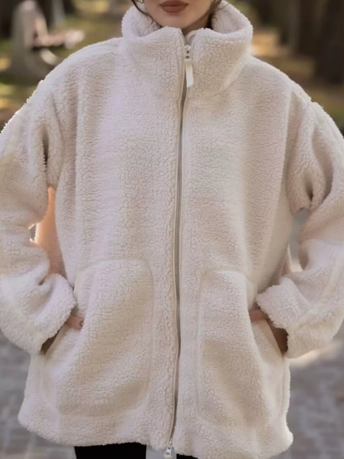 Sherpa Zip-Up Outerwear