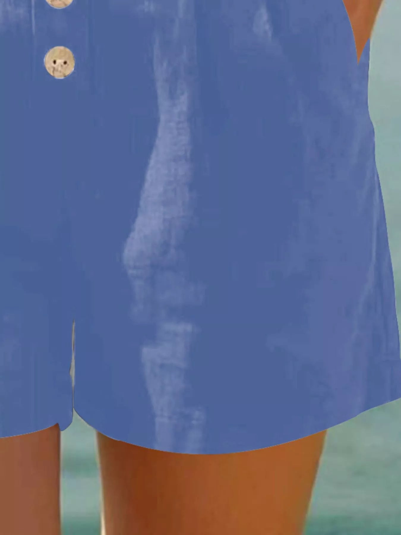 Button Fly High Waist Shorts