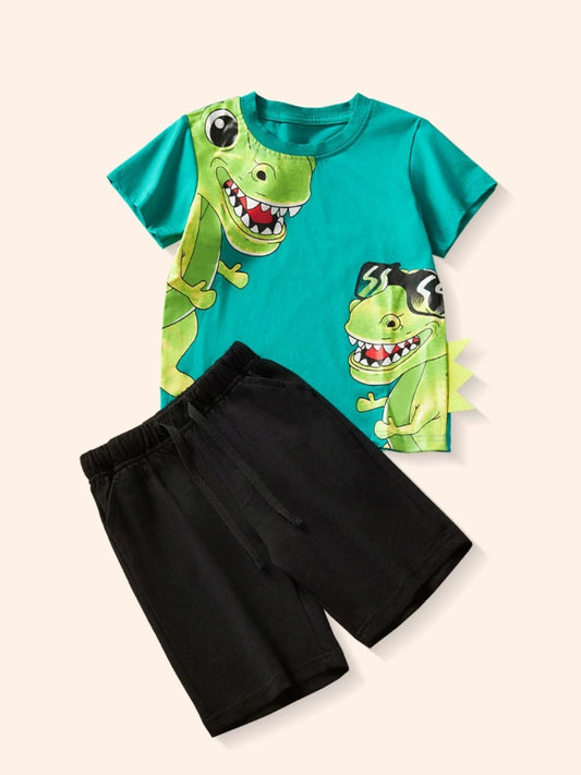 Children's Dinosaur Short Sleeve Tee and Shorts Set