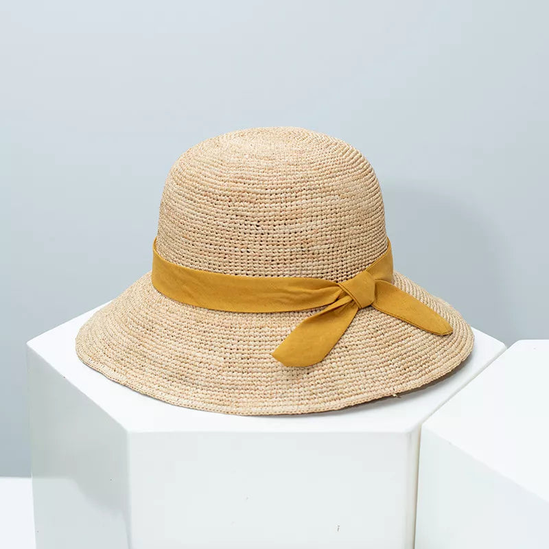 Straw Sun Hat with Ribbon