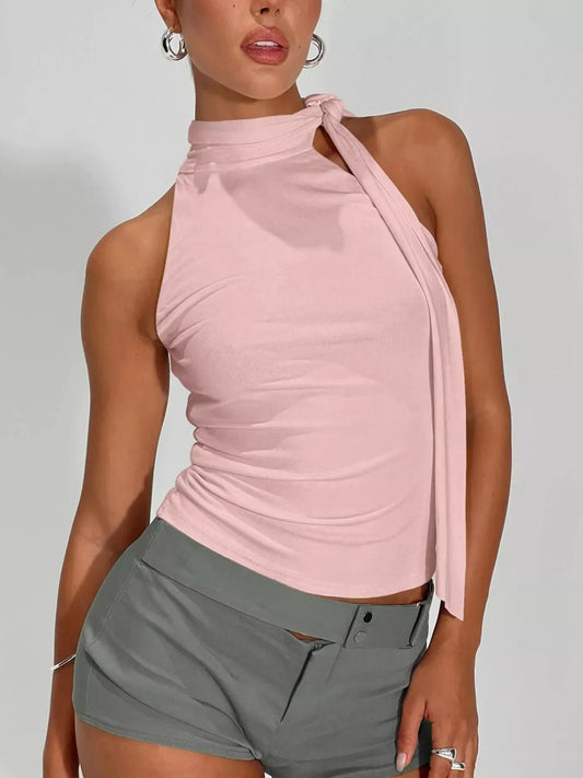 Halter Neck Ruched Top