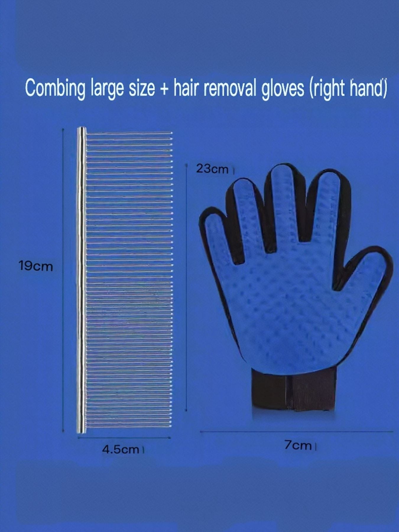 Stainless Steel Pet Grooming Comb for Hair Removal