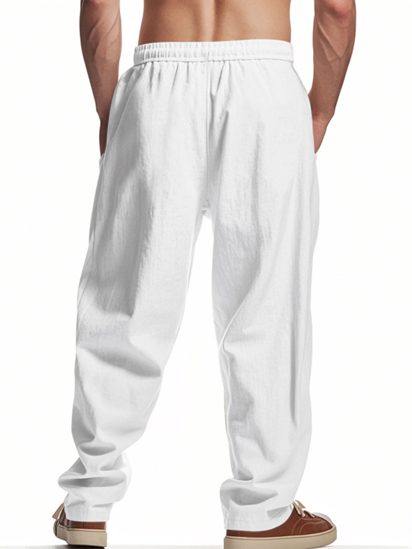 Men's Full Size Drawstring Letter Casual Pants Plus Size
