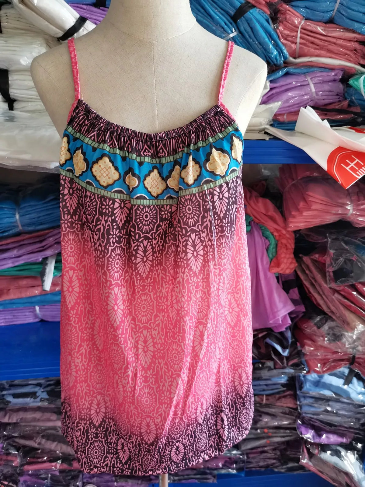 Full Size Printed Scoop Neck Cami Plus Size