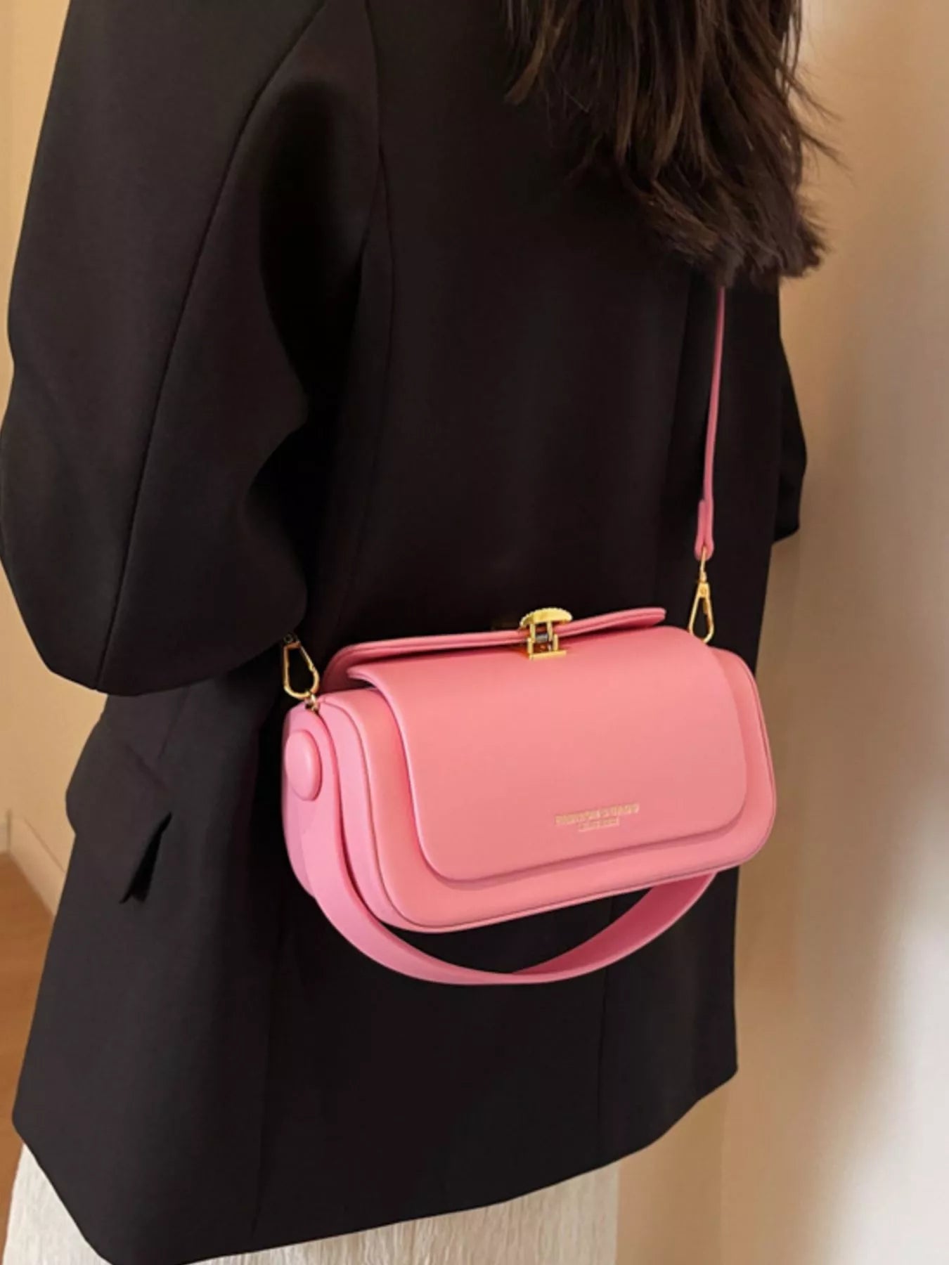 PU Leather Flap Crossbody Bag
