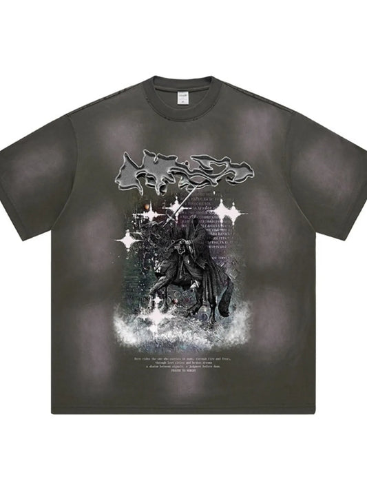 Men's Graphic Round Neck Short Sleeve T-Shirt