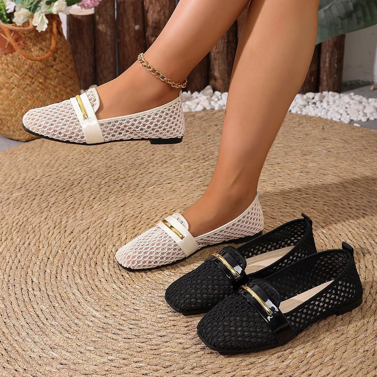 Square Toe Slip-Ons