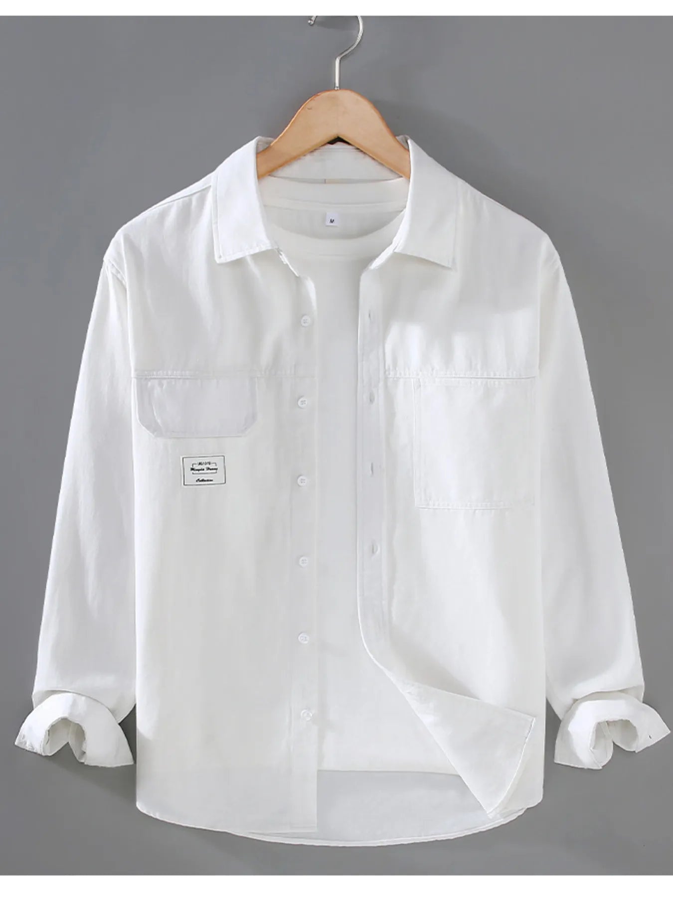 Men's Plus Size Button Up Long Sleeve Shirt