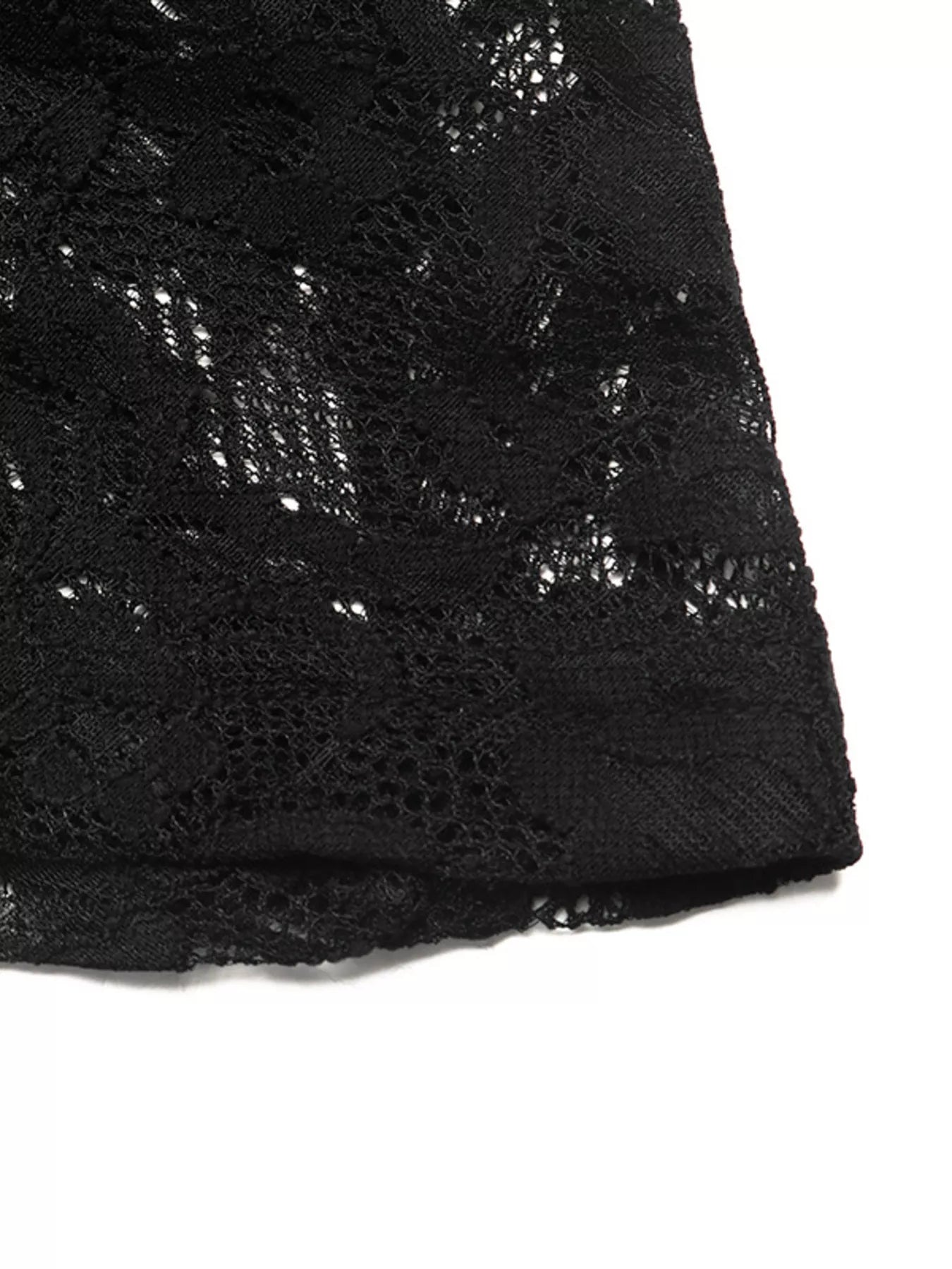 Elegant Lace Long Sleeve Mini Dress
