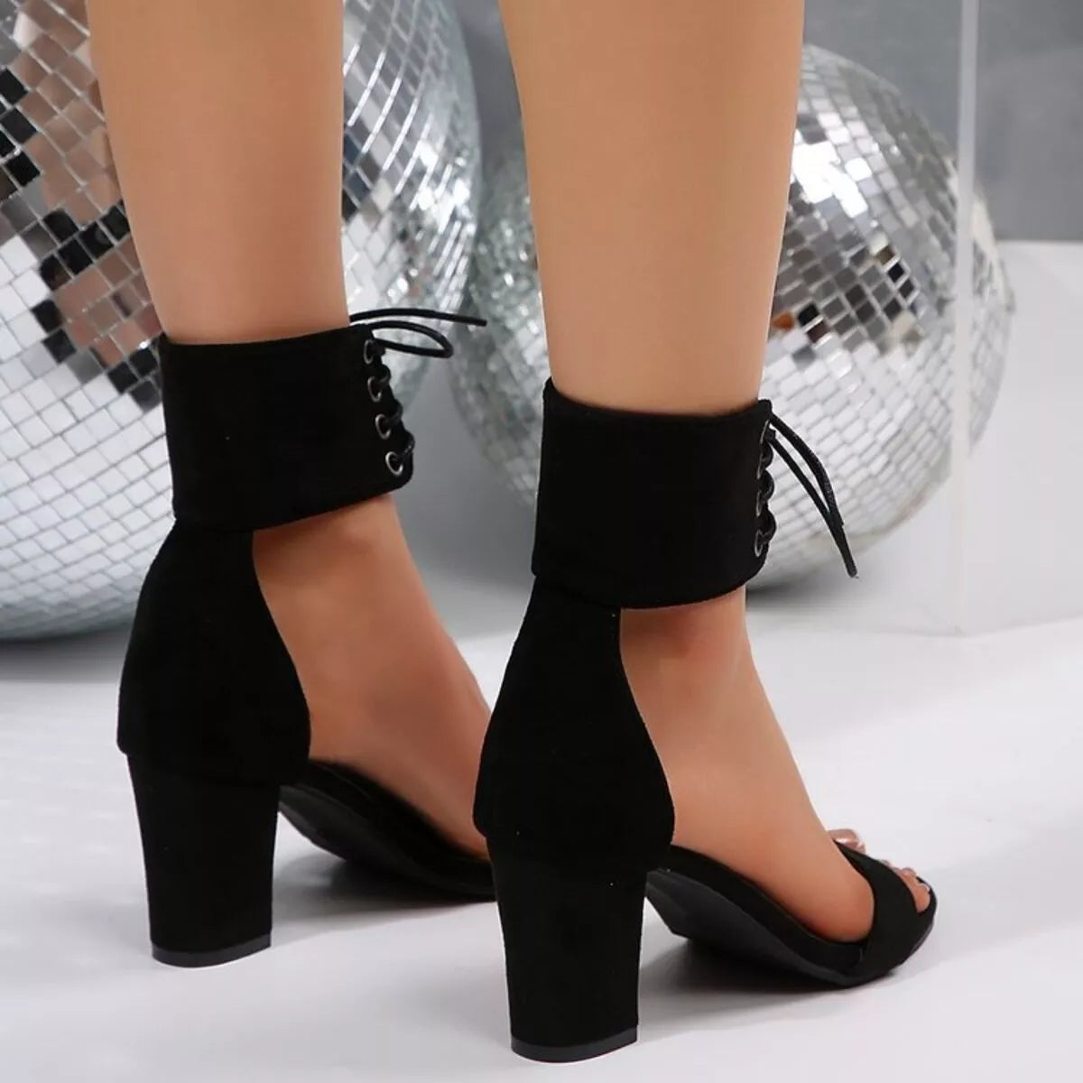 Open Toe Block Heels Sandals
