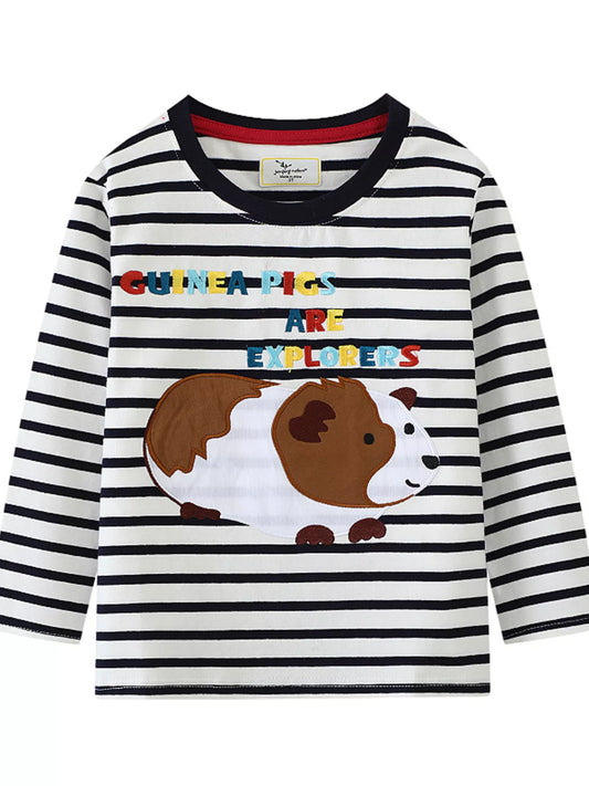 Children's Guinea Pig Explorer Striped Long Sleeve T-Shirt