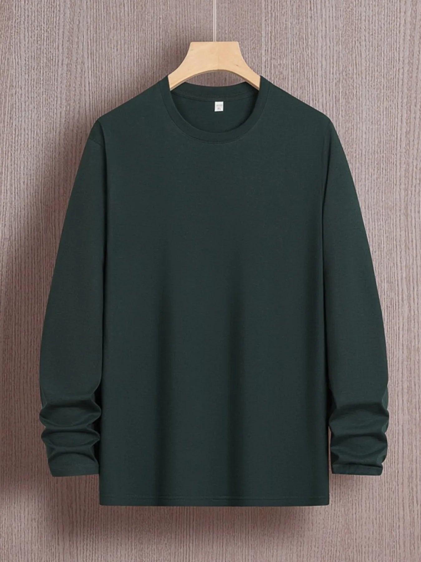 Men's Plus Size Round Neck Long Sleeve T-Shirt