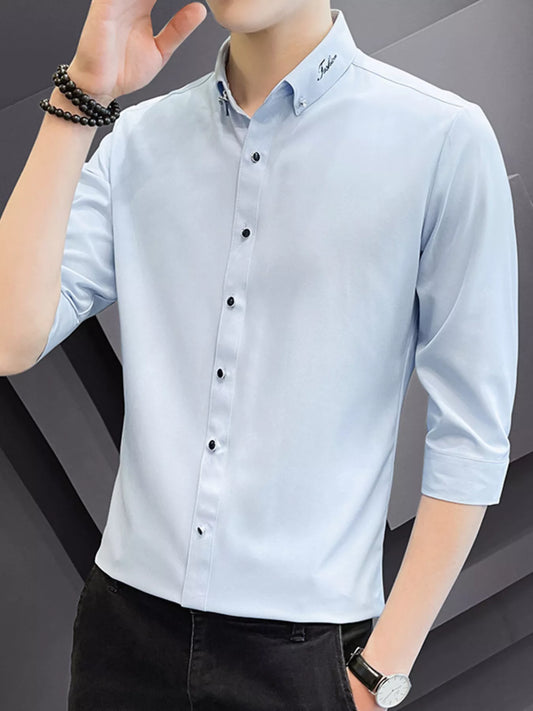 Men's Button Up Slim Fit Casual Shirt