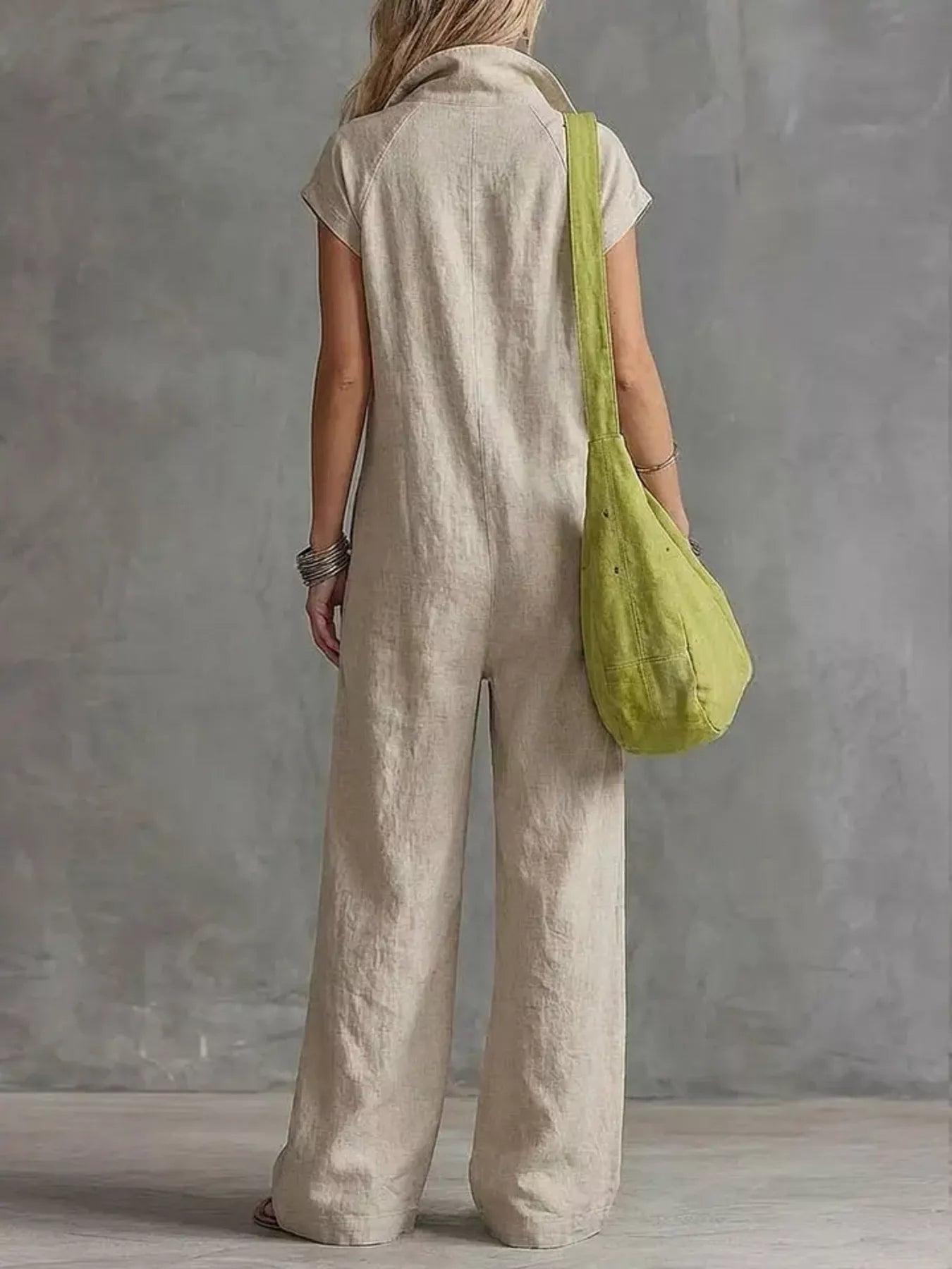 Full Size Zip Front Sleeveless Jumpsuit Plus Size