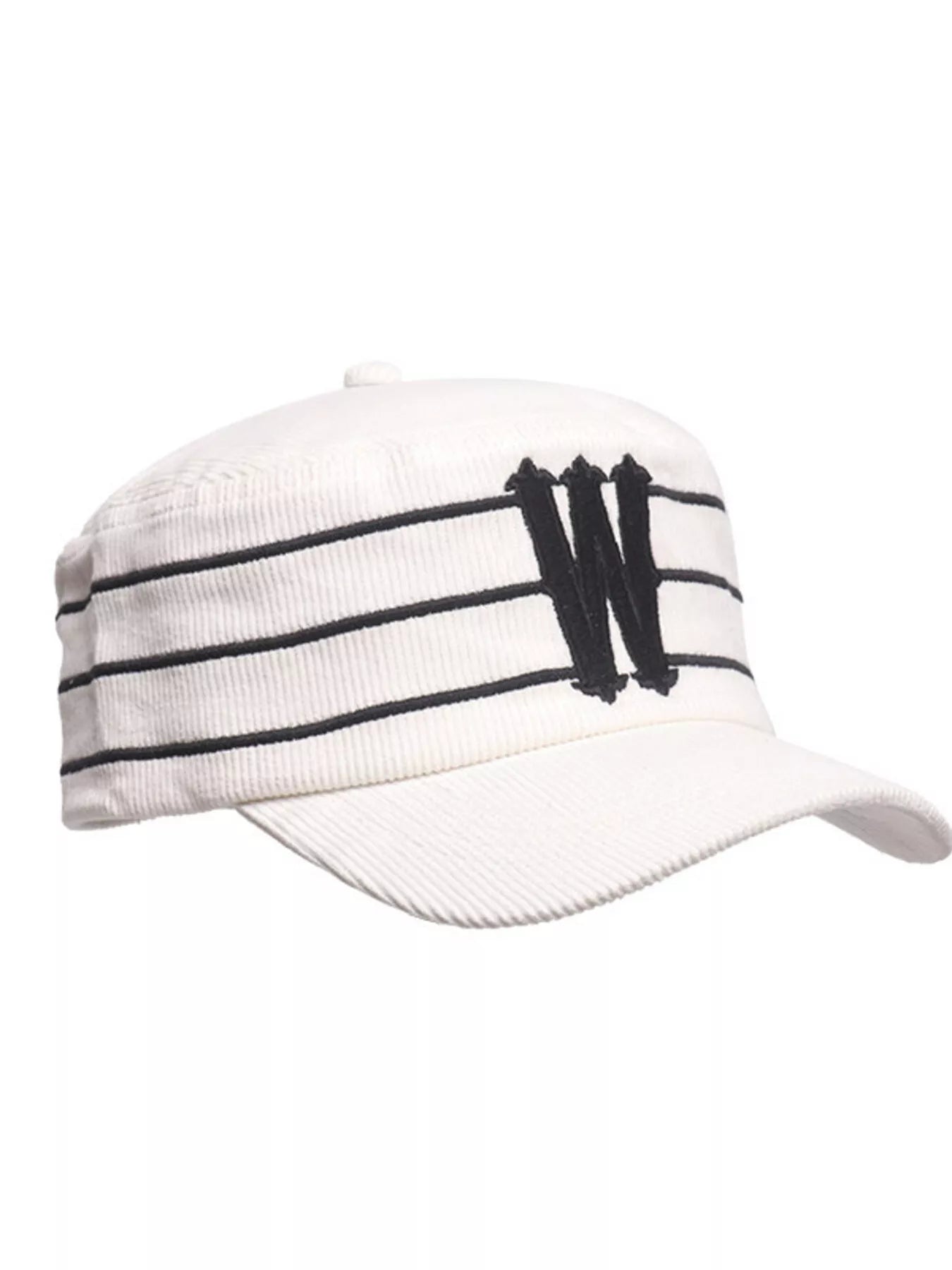 Striped Letter 'W' Baseball Cap