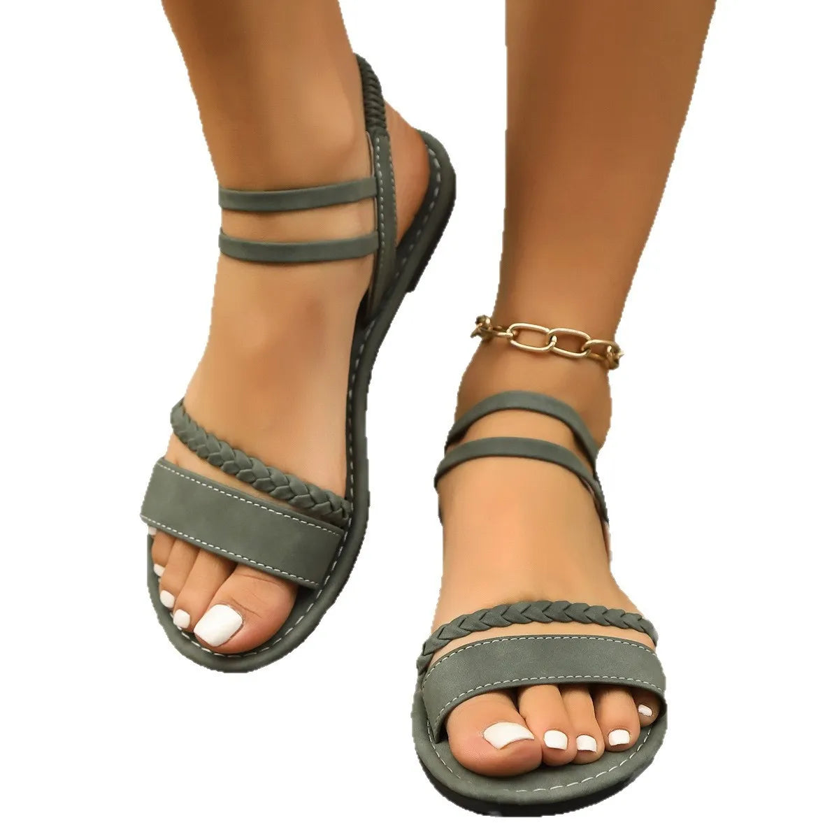 Open Toe Flats Sandals