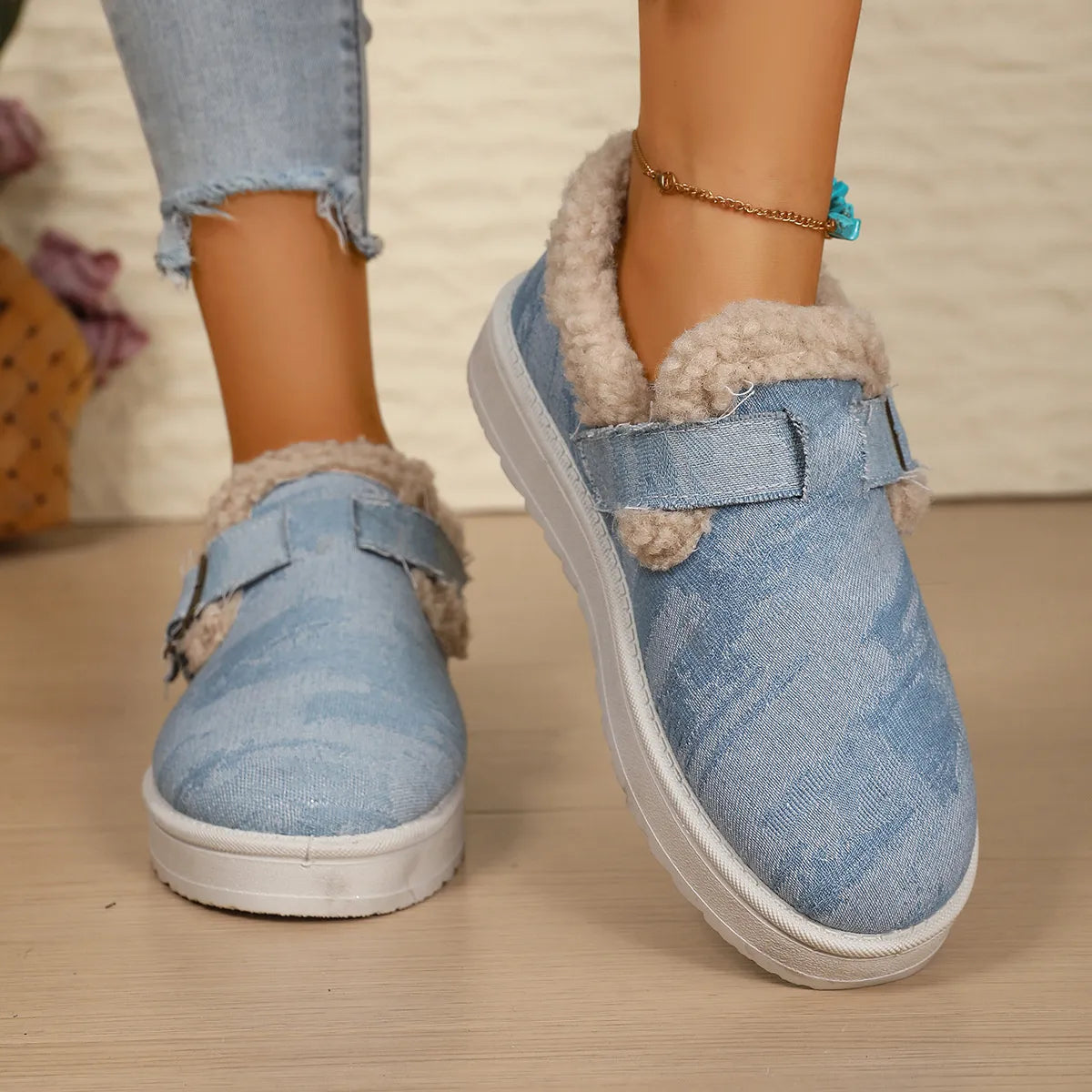Round Toe Platform Ankle Boots