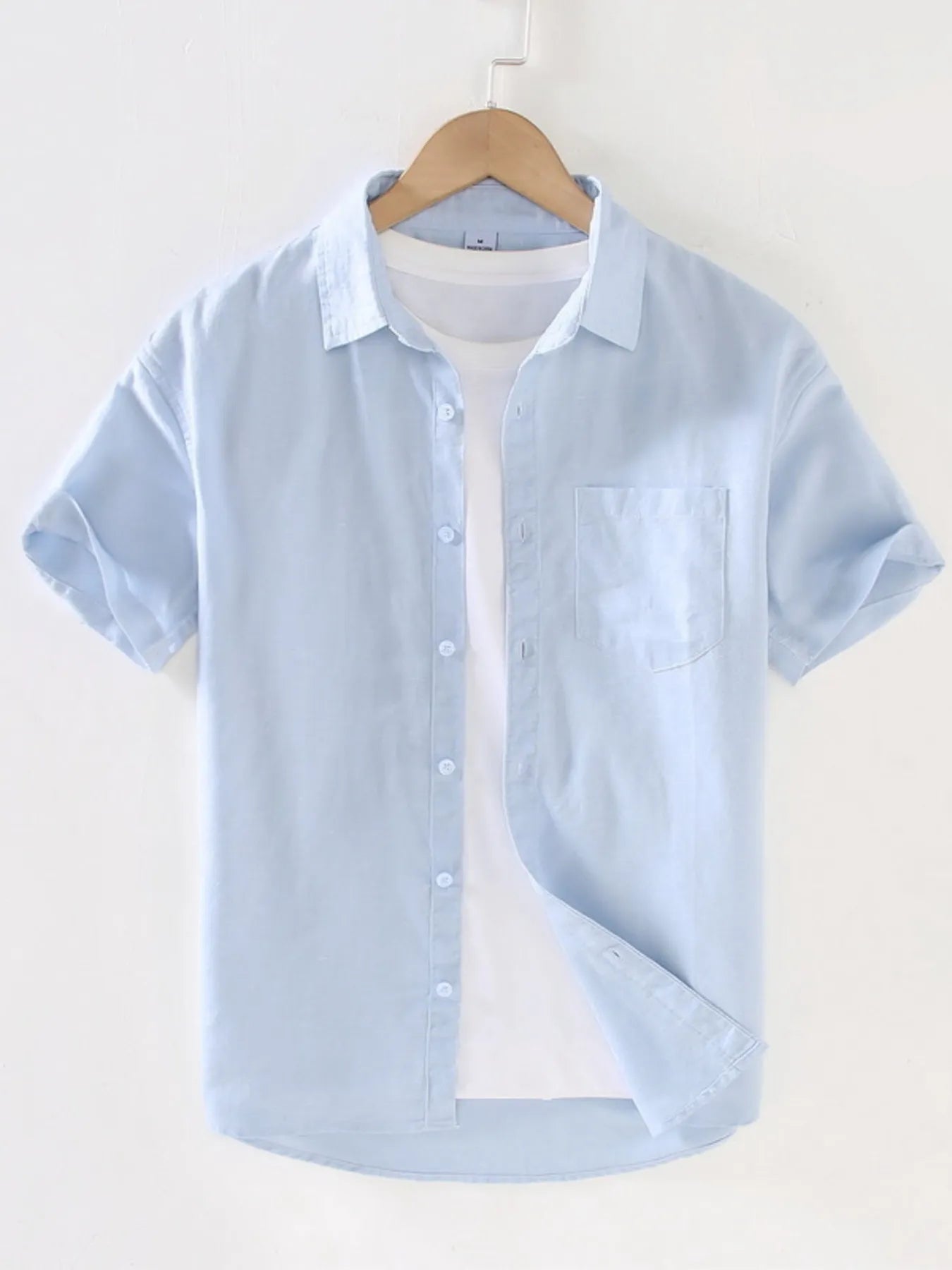 Men's Full Size Button Up Short Sleeve Shirt Plus Size