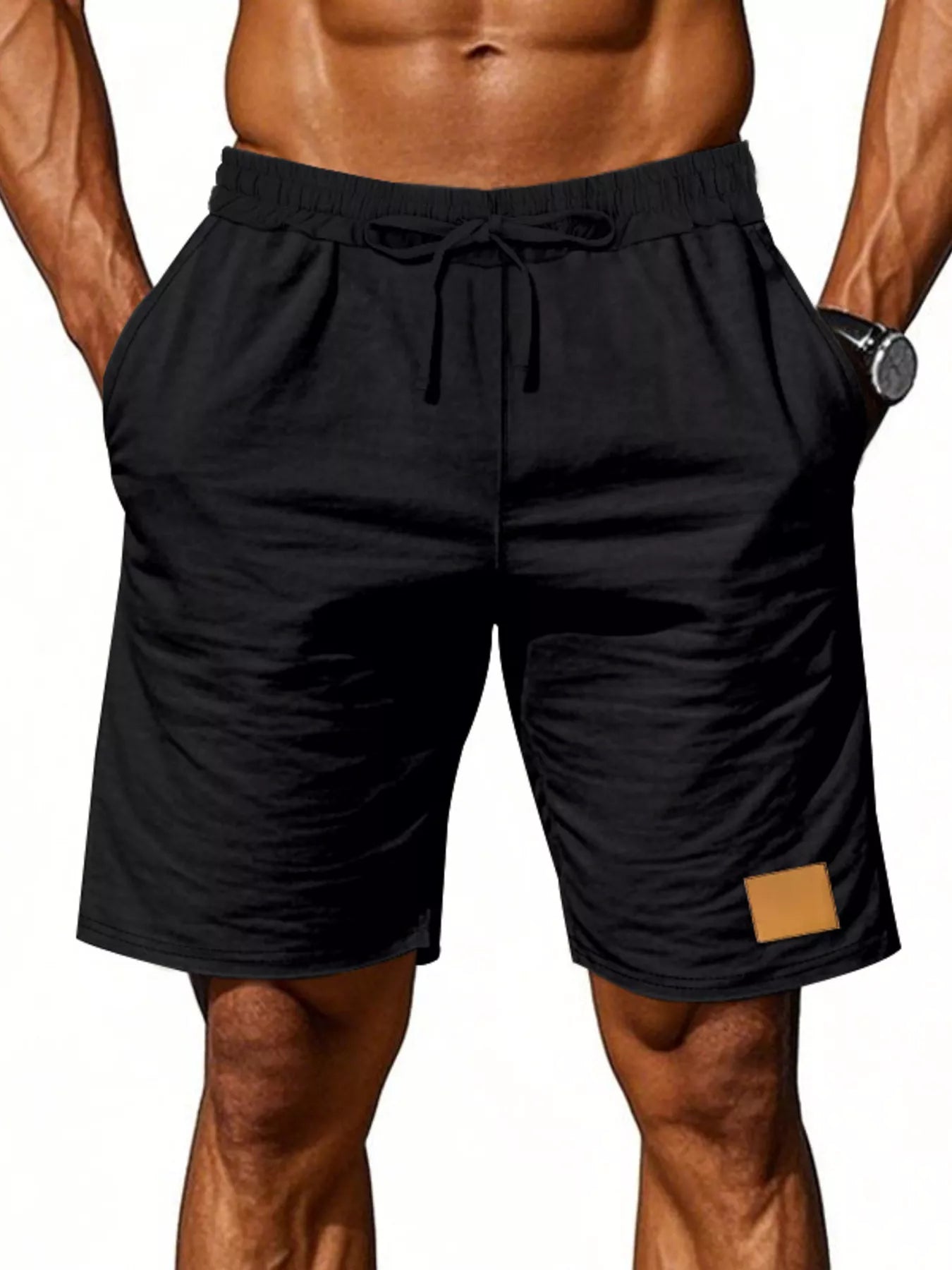 Men's Full Size Casual Drawstring Shorts Plus Size