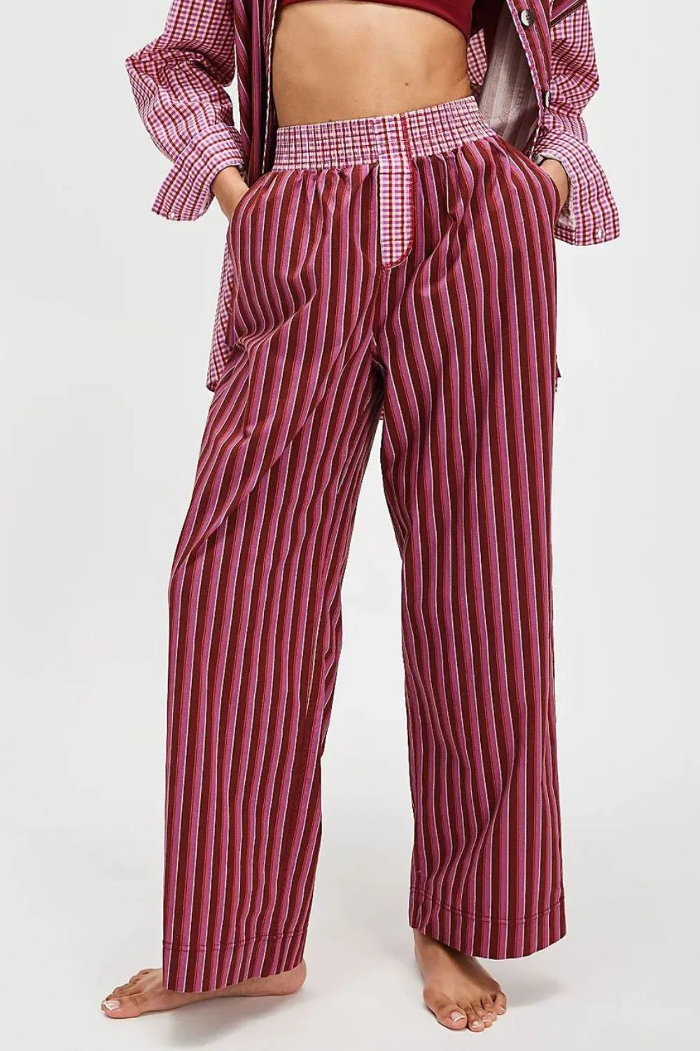 Striped Wide Leg Pants