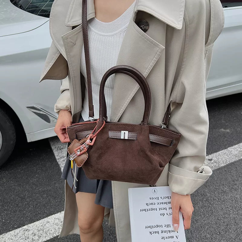 PU Leather Suede Mini Handbag