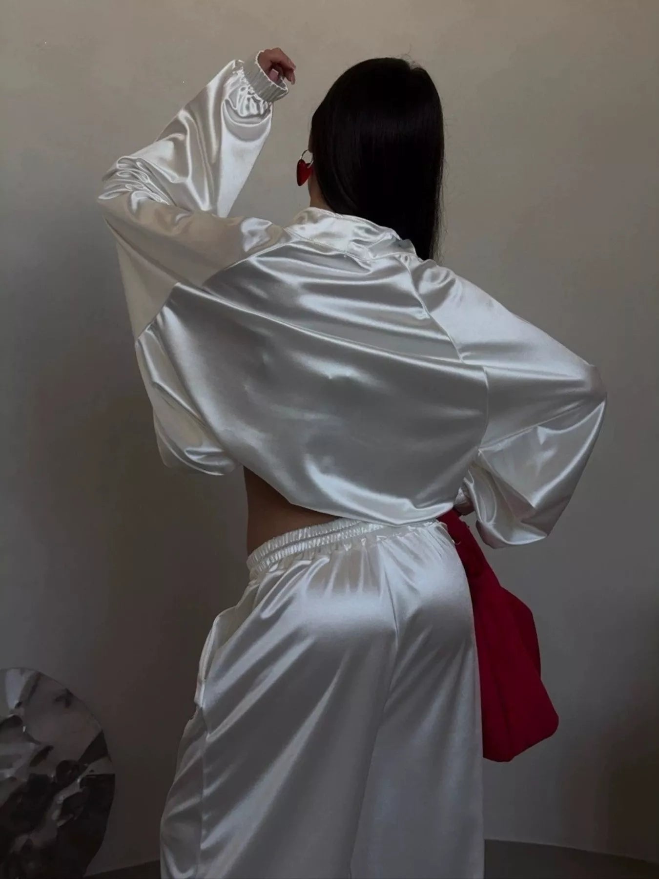 Zip Up Raglan Sleeve Jacket and Pants Set