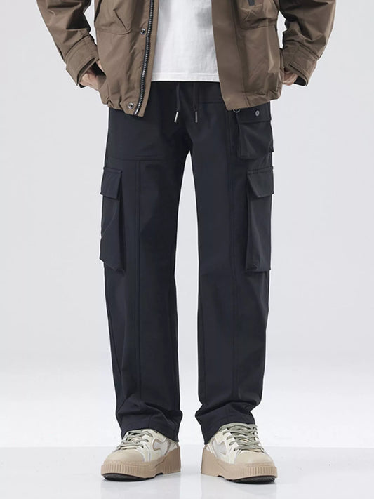 Men's Full Size Drawstring Wide Leg Pants Plus Size