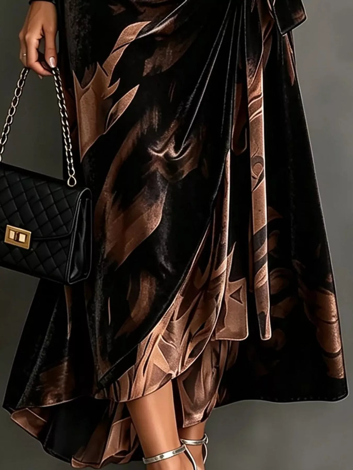 Tie Detail Surplice Dress