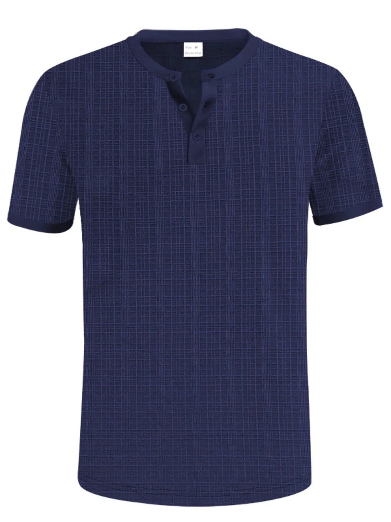 Men's Full Size Button Detail Short Sleeve Top Plus Size