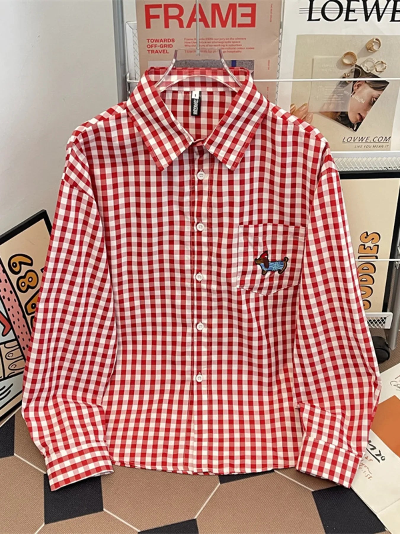 Men's Plus Size Plaid Button Up Long Sleeve Shirt