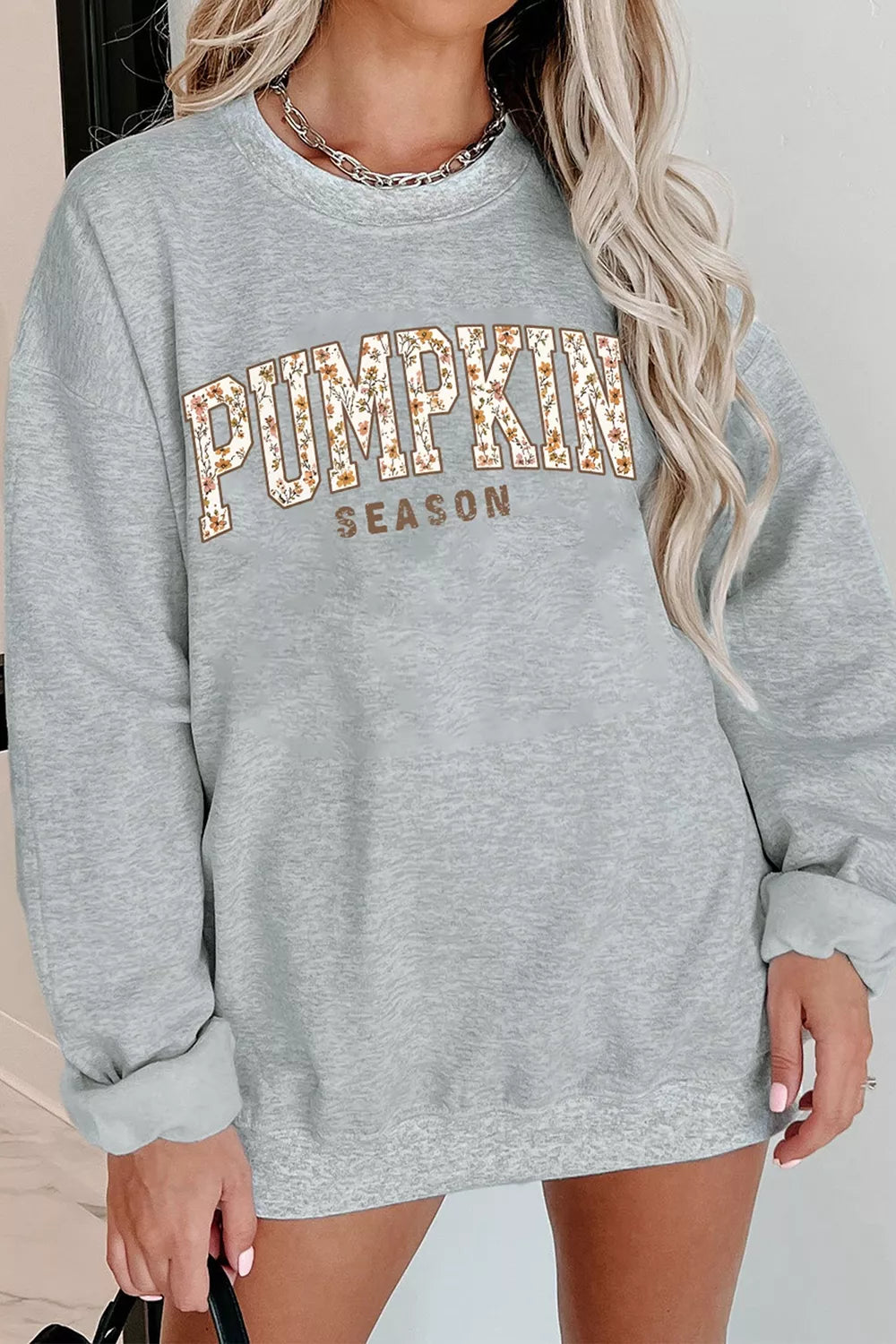PUMPKIN SEASON Oversized Pullover Sweatshirt