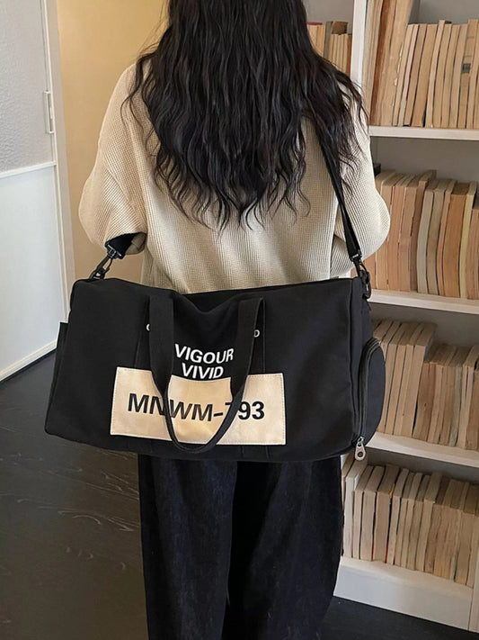 Letter Nylon Travel Bag