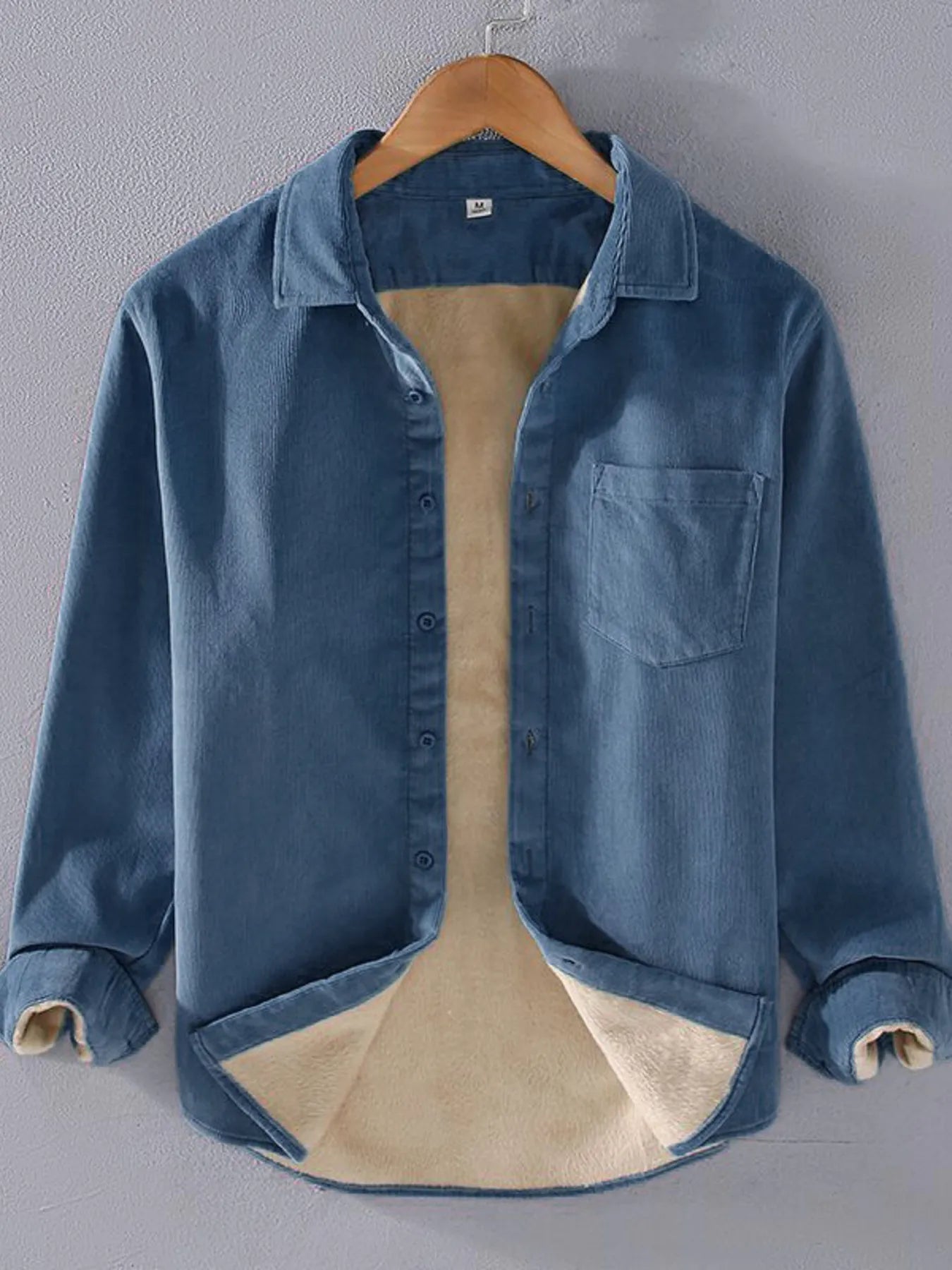 Men's Plus Size Button Up Long Sleeve Shirt