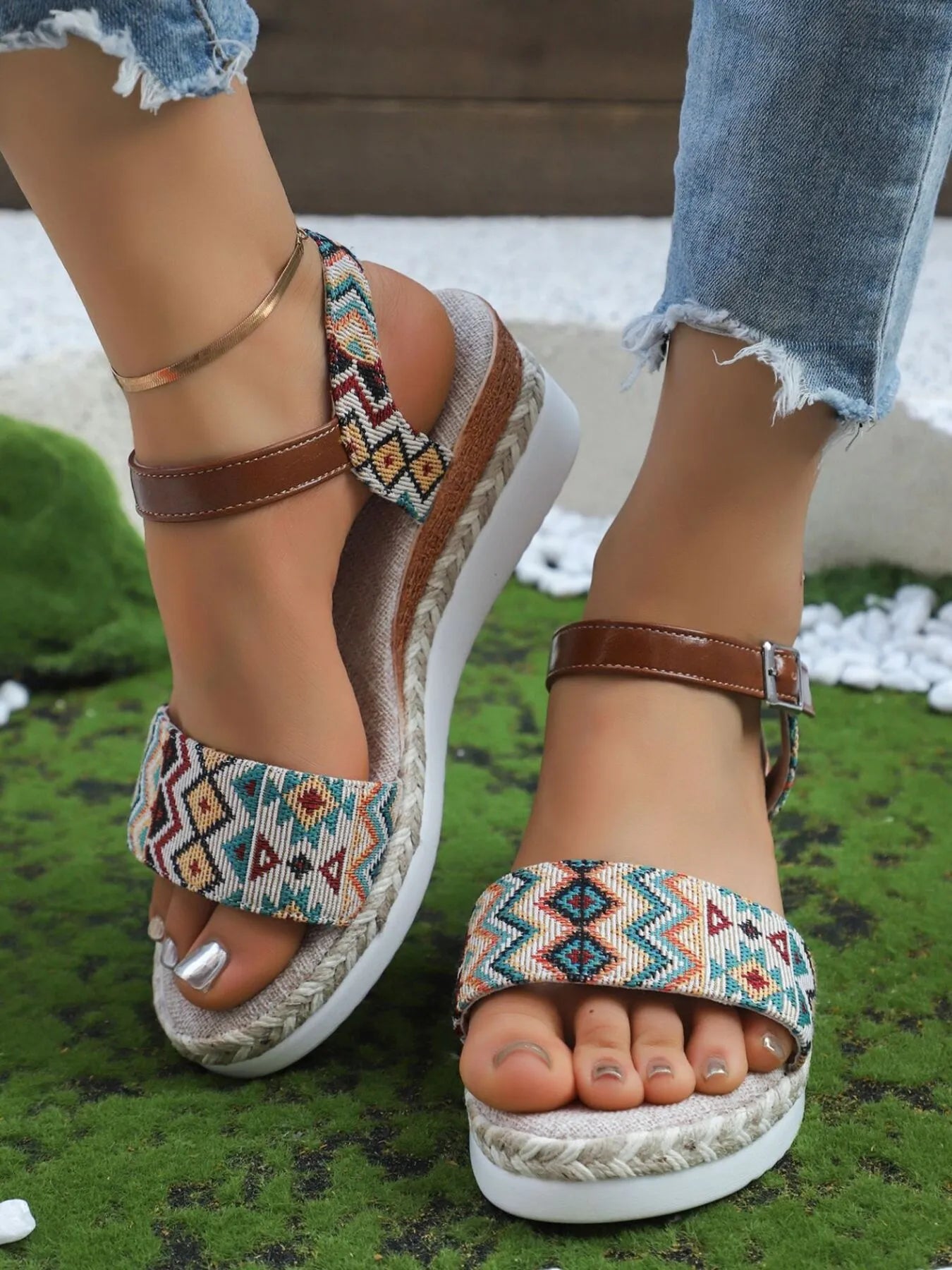 Open Toe Platform Wedge Sandals