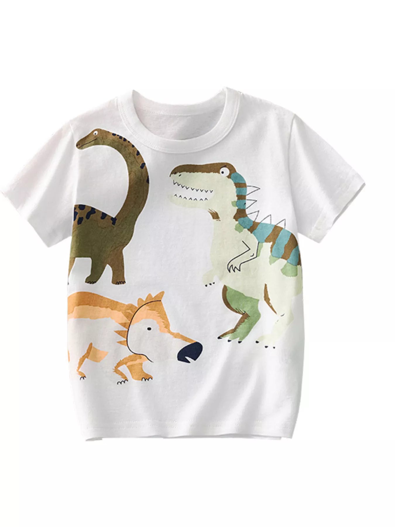 Children's Dinosaur Crew Neck Short Sleeve T-Shirt