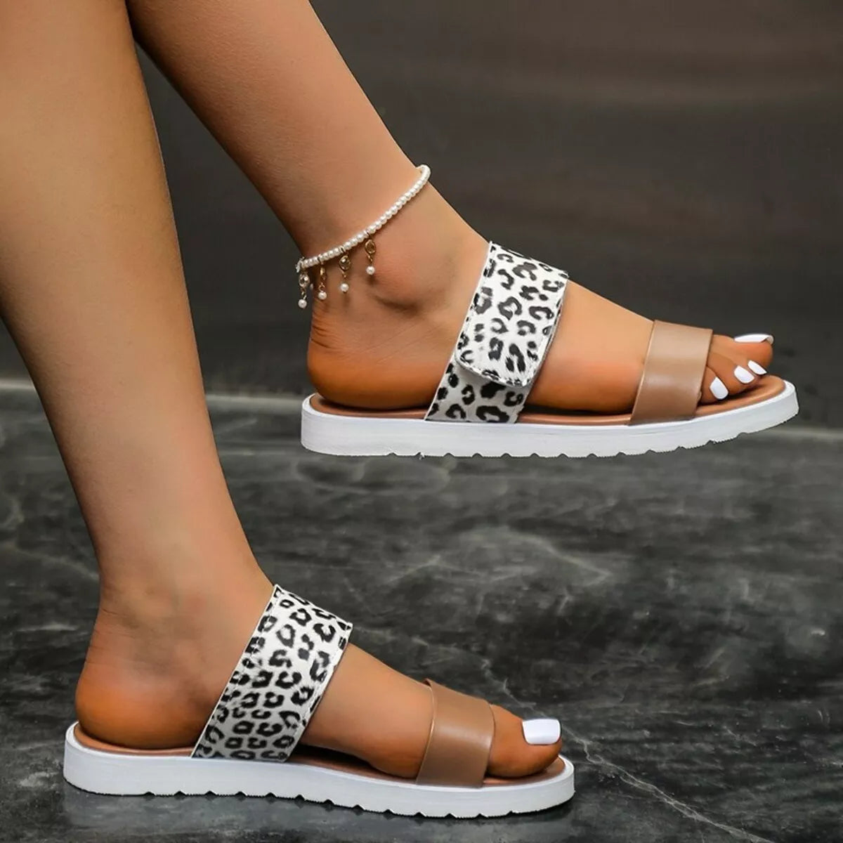Open Toe Flats Sandals