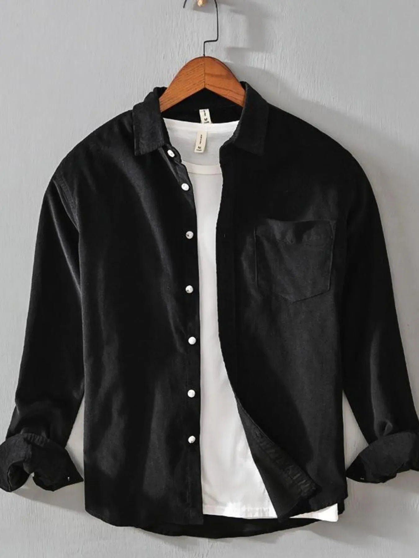 Men's Plus Size Button Up Long Sleeve Shirt