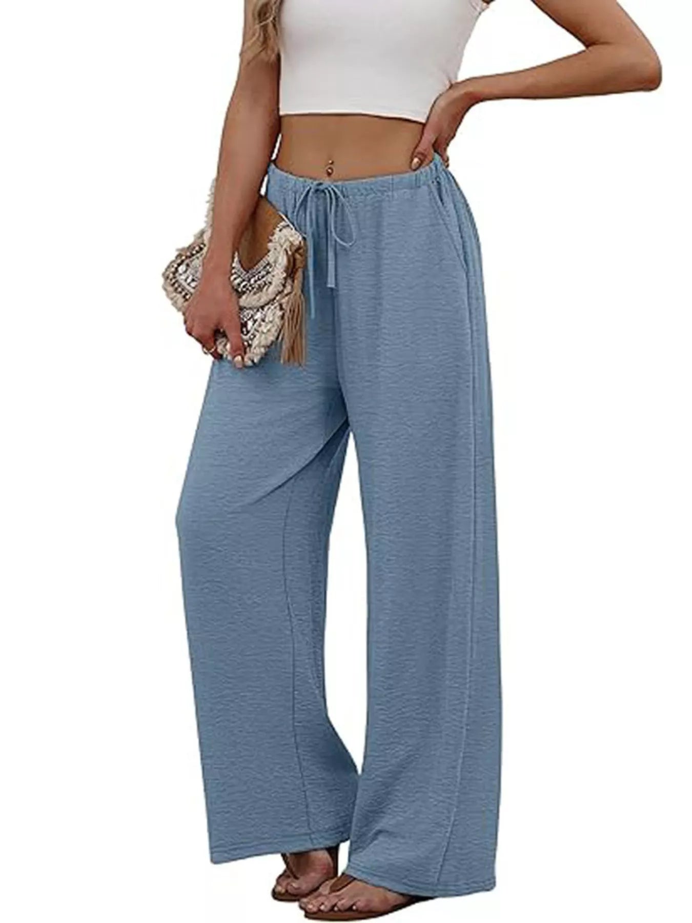 High-Waisted Wide-Leg Pants