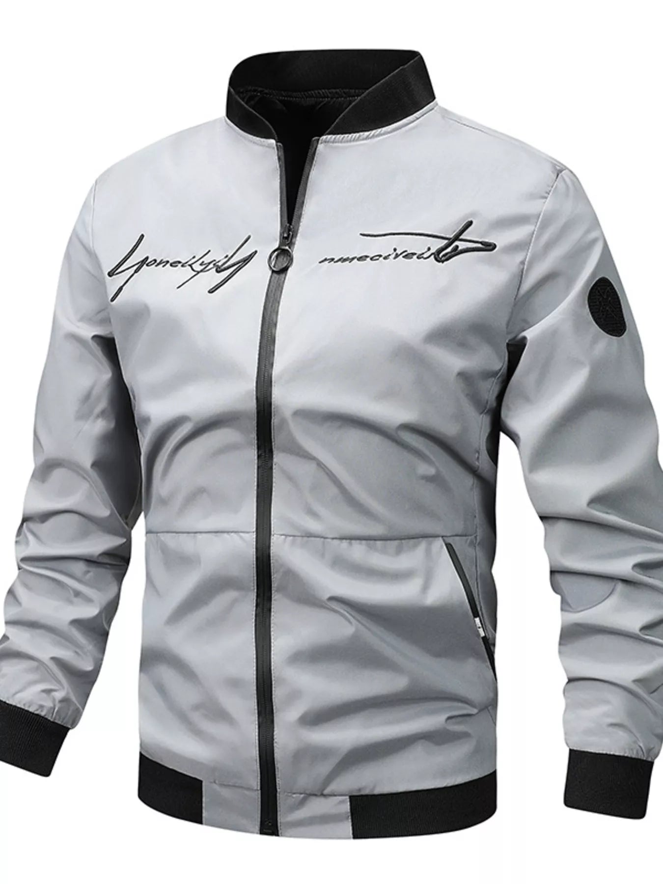 Men's Plus Size Zip Up Bomber Jacket