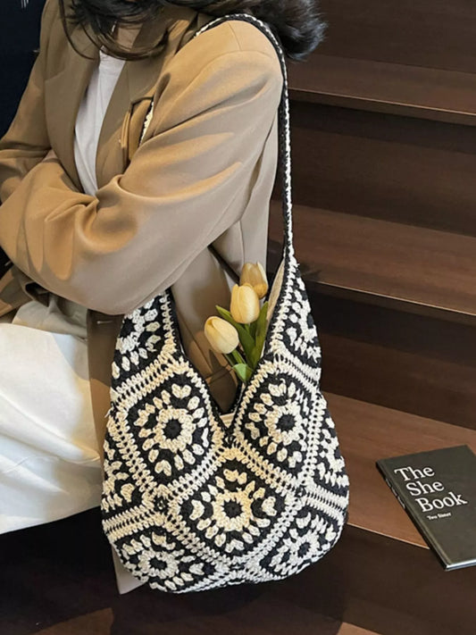 Crochet Hobo Shoulder Bag