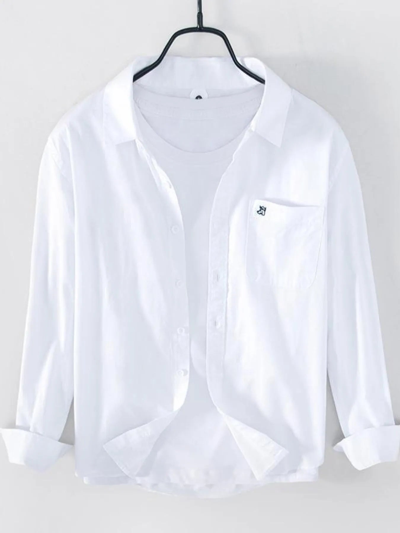 Men's Plus Size Button Up Long Sleeve Shirt