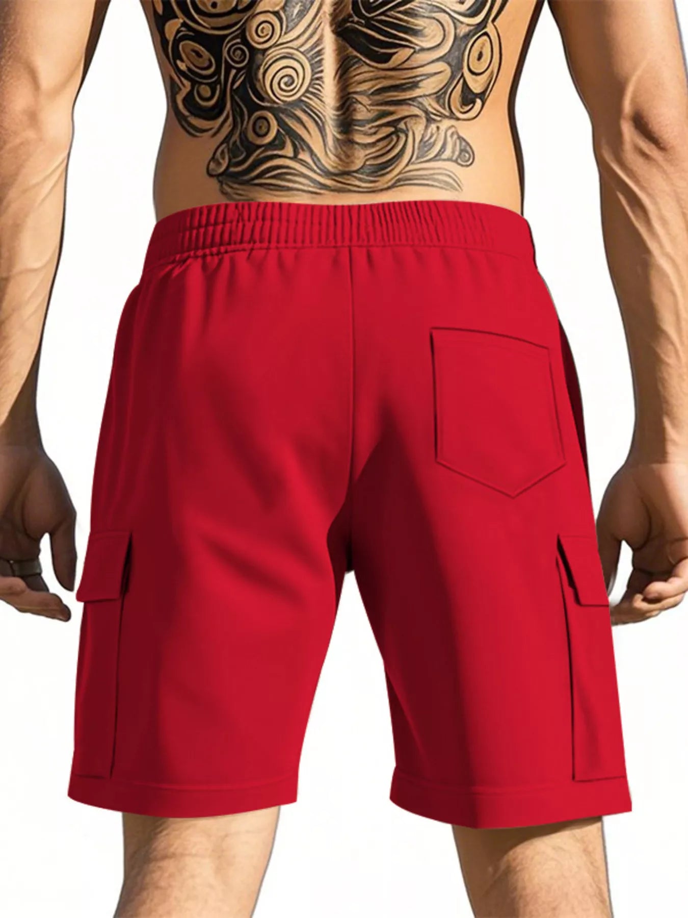 Men's Full Size Drawstring Pocketed Shorts Plus Size