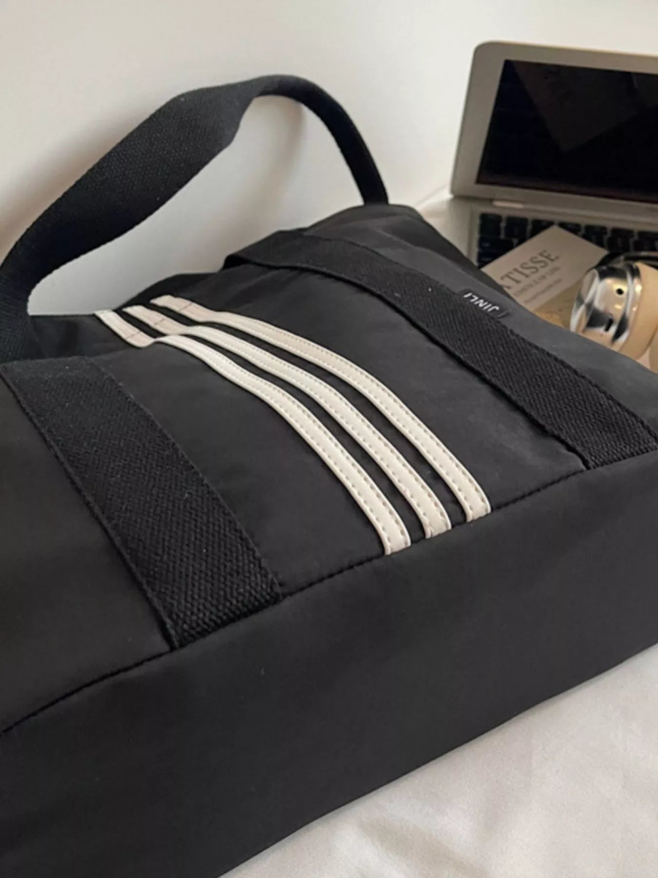 Lightweight Striped Tote Bag