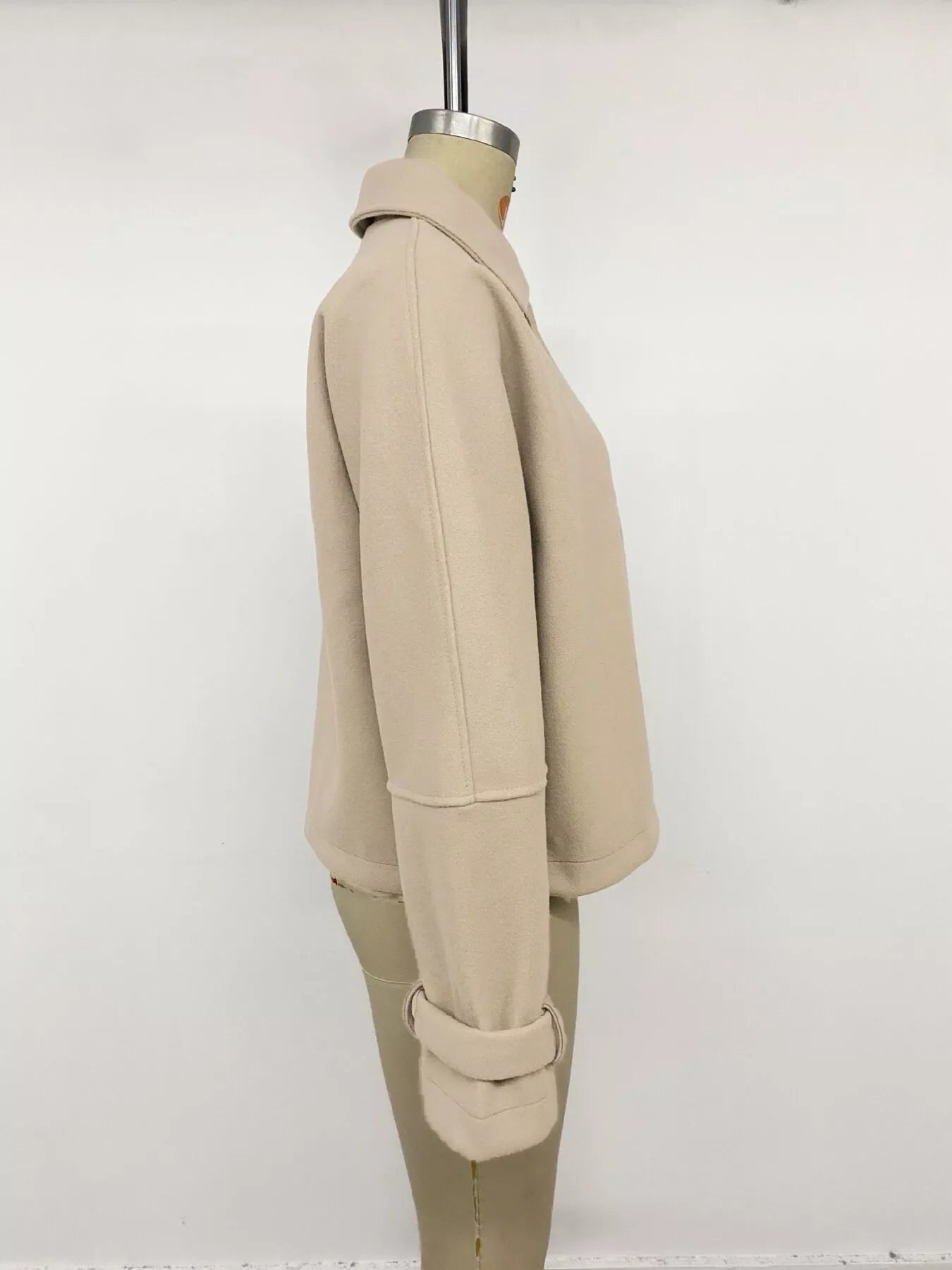 Collared Neck Button Up Jacket