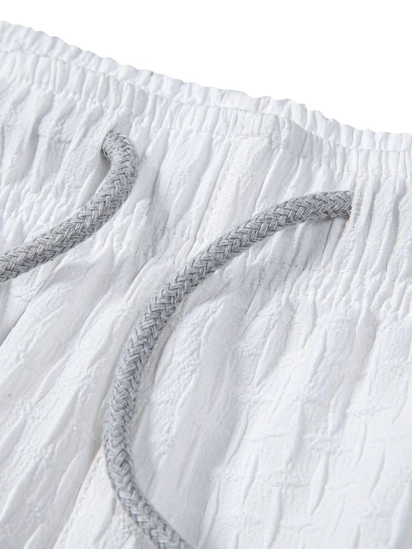 Men's Classic Textured Shorts with Elastic Waist